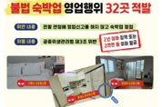 수원, 부천 등 오피스텔 등 미신고 불법 숙박업소 32곳 적발