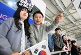 직원들과 세계여자컬링선수권 현장 찾은 김동근 의정부시장