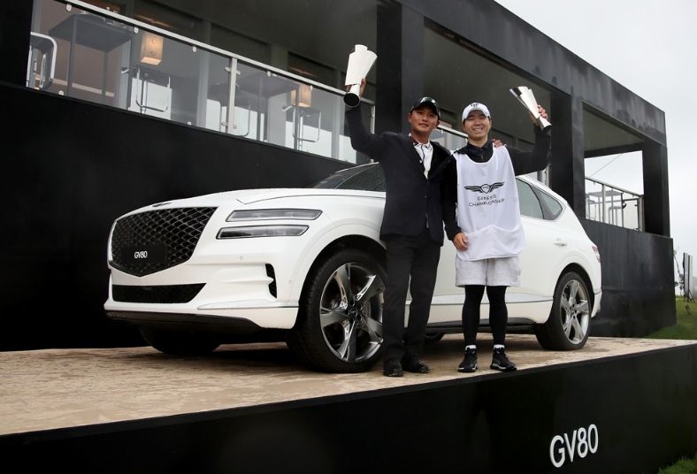 2022년 '제네시스 챔피언십' 우승 당시 김영수와 김재민(우)