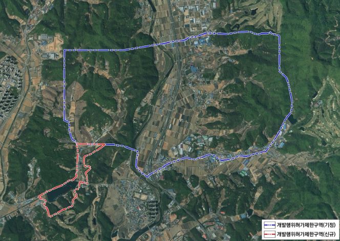 용인 이동남사 국가산업단지 개발행위허가 제한지역 위치도