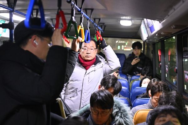 이현재 하남시장, 위례↔잠실역 31번 버스 긴급 현장점검