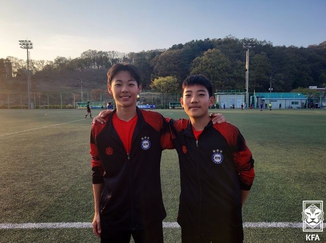 대성중 최율낙(왼쪽)과 윤태빈의 모습.