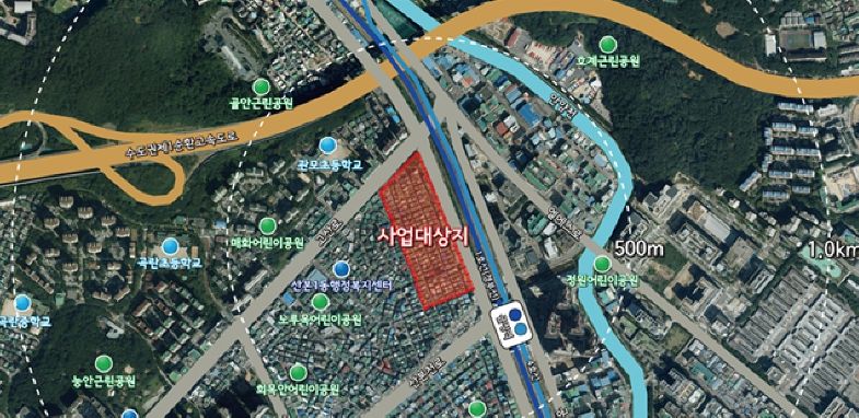 GTX금정역역세권1구역위치도