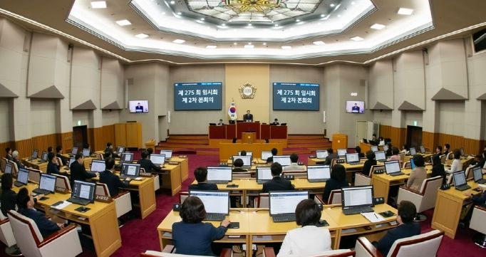 제275회 임시회 제2차 본회의 모습