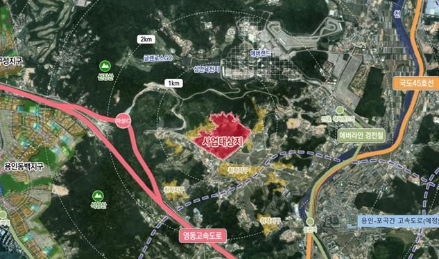 용인포곡 공공지원민간임대주택 공급촉진지구 위치도