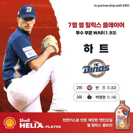 7월 쉘힐릭스플레이어투수