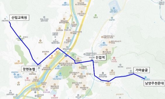 남양주시, 산림교육원-가마솥골‘77번 버스’개통