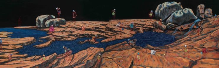 박은태_개울가 나한들1(2024)