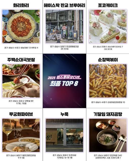 성남시 ‘2025 힙스토어 오디션’ 우승 점포 안내